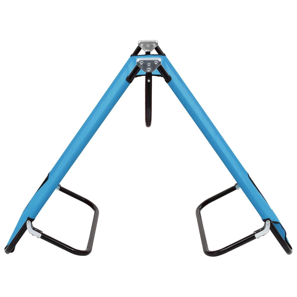 vidaXL Folding Sun Lounger Blue Steel by vidaXL