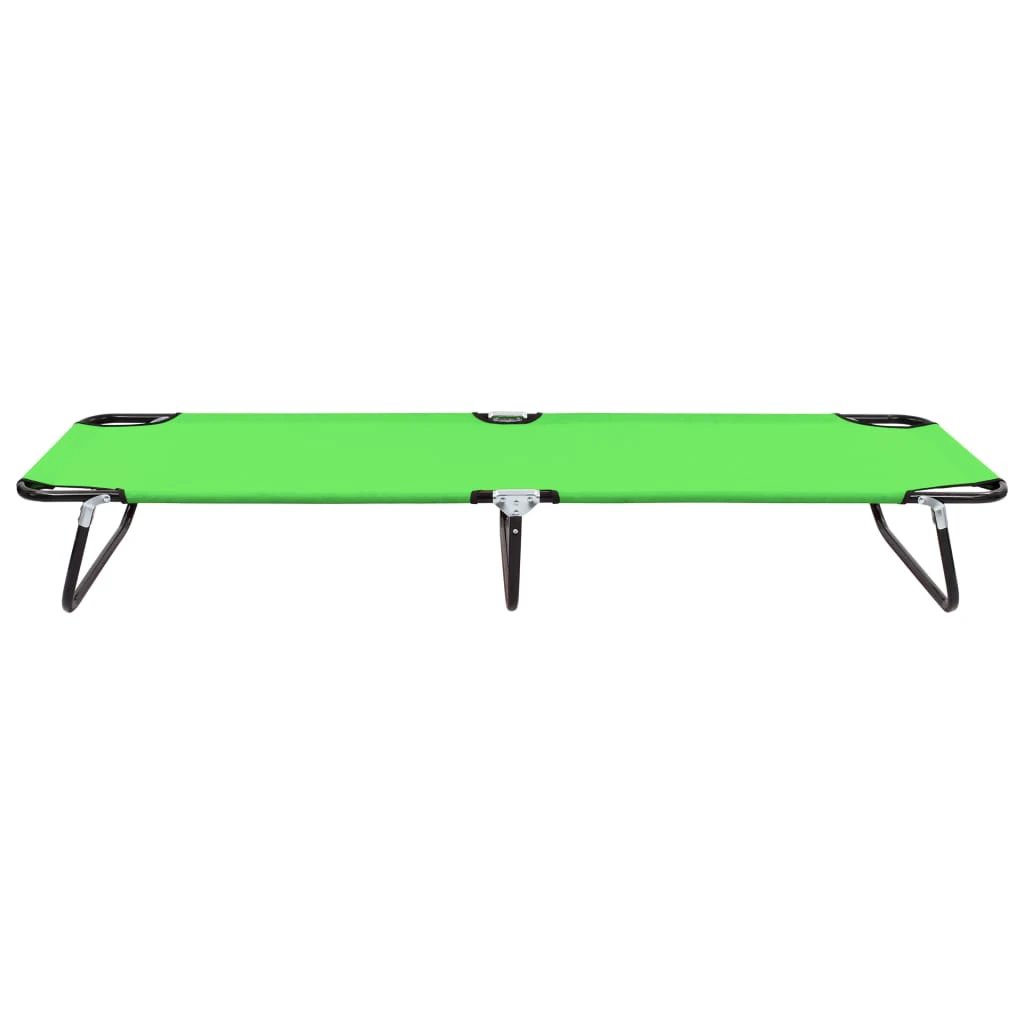 vidaXL Folding Sun Lounger Blue Steel by vidaXL