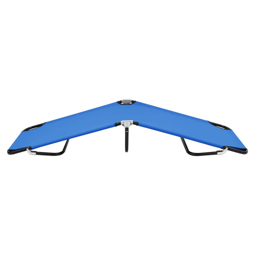 vidaXL Folding Sun Lounger Blue Steel by vidaXL