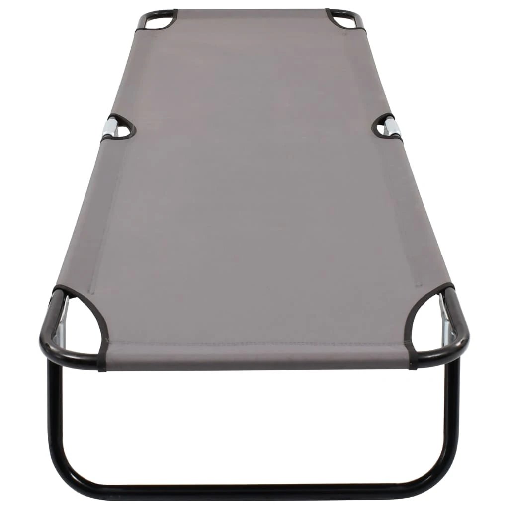 vidaXL vidaXL Folding Sun Lounger Blue Steel - Sun Lounger