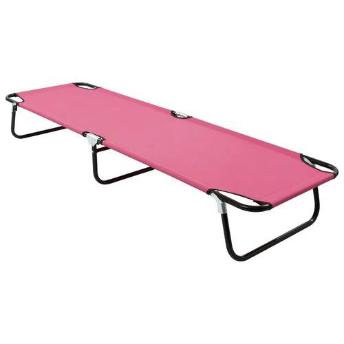 vidaXL Folding Sun Lounger Blue Steel by vidaXL