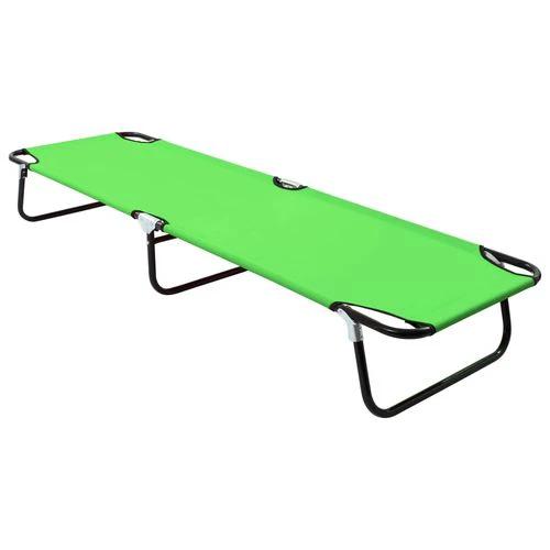 vidaXL Folding Sun Lounger Blue Steel by vidaXL