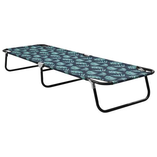 vidaXL Folding Sun Lounger Blue Steel by vidaXL