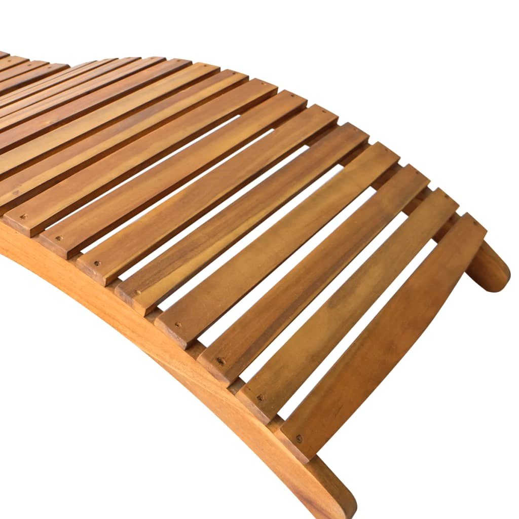 vidaXL Sun Lounger Solid Acacia Wood Brown - Sun Lounger