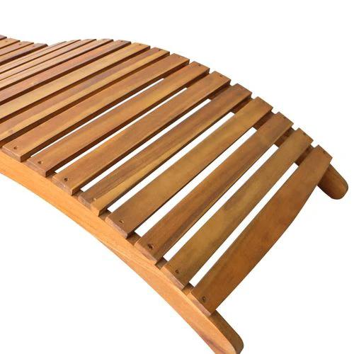 vidaXL Sun Lounger Solid Acacia Wood Brown - Sun Lounger