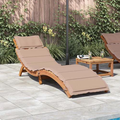 vidaXL Sun Lounger Solid Acacia Wood Brown - Sun Lounger
