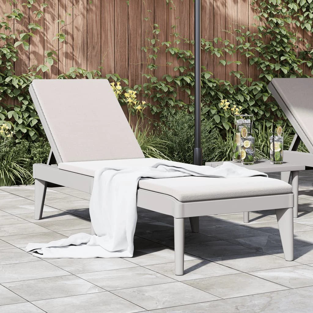 vidaXL vidaXL Sun Lounger White 186x60x29 cm PP - Sun Lounger