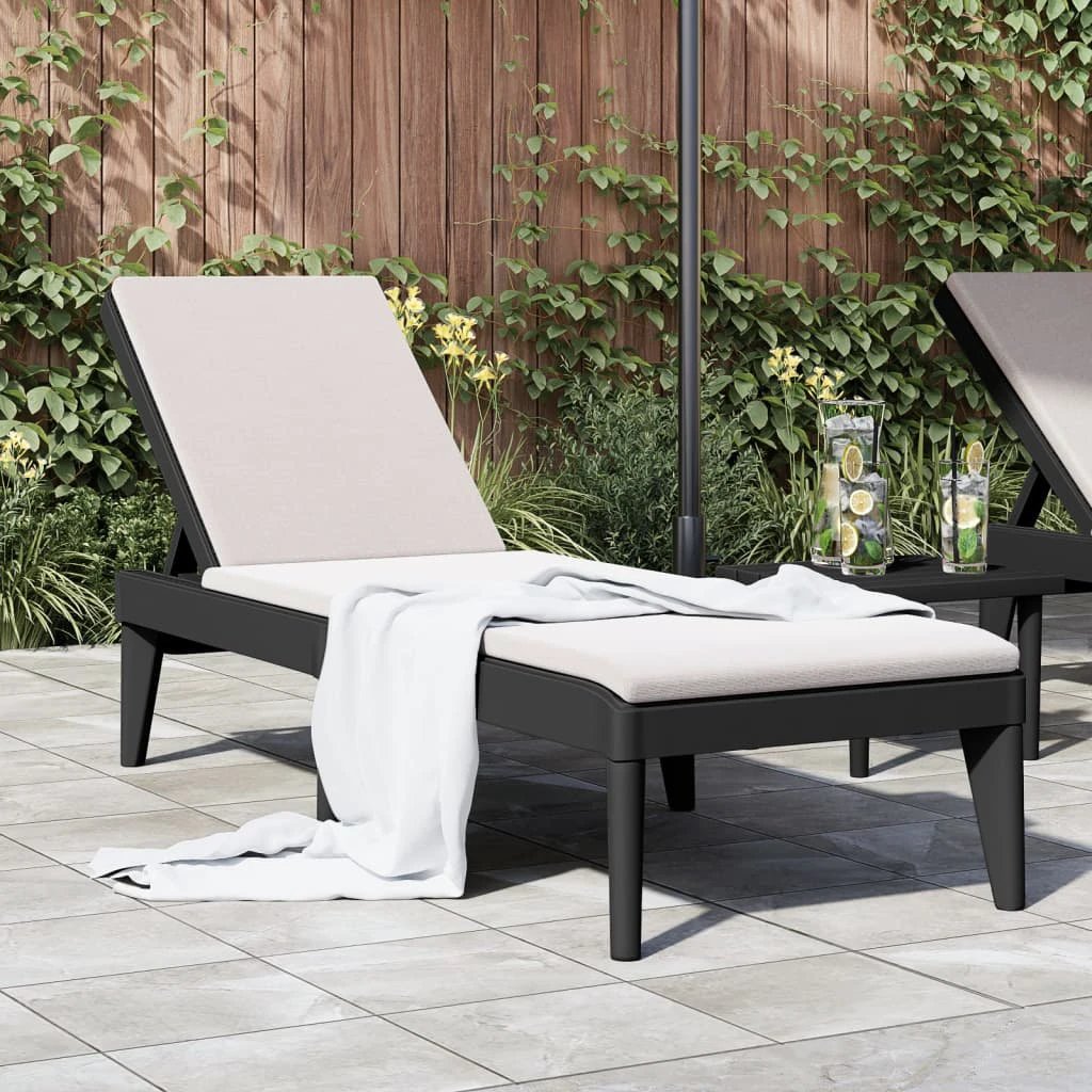 vidaXL vidaXL Sun Lounger White 186x60x29 cm PP - Sun Lounger