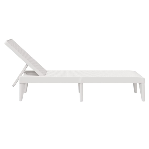 vidaXL Sun Lounger White 186x60x29 cm PP by vidaXL