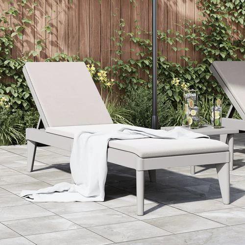 vidaXL vidaXL Sun Lounger White 186x60x29 cm PP - Sun Lounger