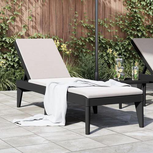 vidaXL vidaXL Sun Lounger White 186x60x29 cm PP - Sun Lounger
