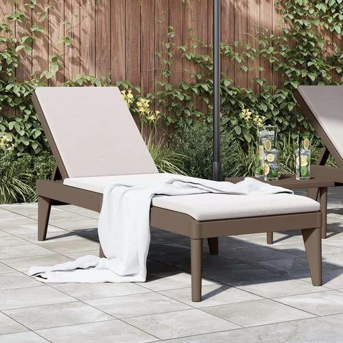 vidaXL vidaXL Sun Lounger White 186x60x29 cm PP - Sun Lounger