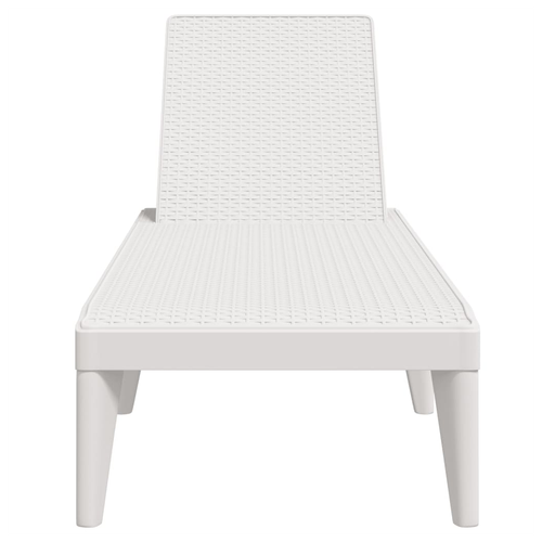 vidaXL Sun Lounger White 186x60x29 cm PP by vidaXL