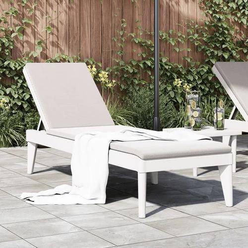 vidaXL vidaXL Sun Lounger White 186x60x29 cm PP - Sun Lounger