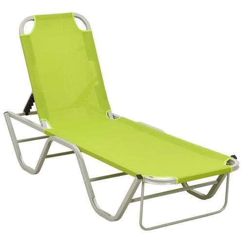 vidaXL Sun Lounger Aluminium and Textilene Black - Sun Lounger