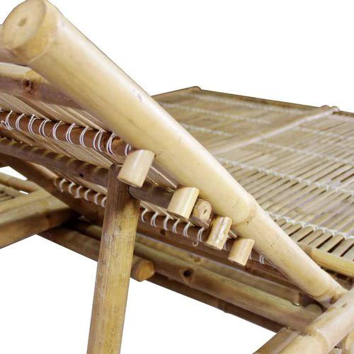 vidaXL 2-Person Sun Lounger Bamboo - Sun Lounger