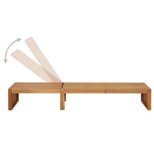 vidaXL Sun Lounger Solid Acacia Wood - Sun Lounger