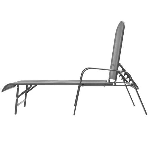 vidaXL Sun Lounger Steel Anthracite - Sun Lounger