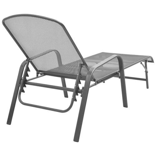vidaXL Sun Lounger Steel Anthracite - Sun Lounger