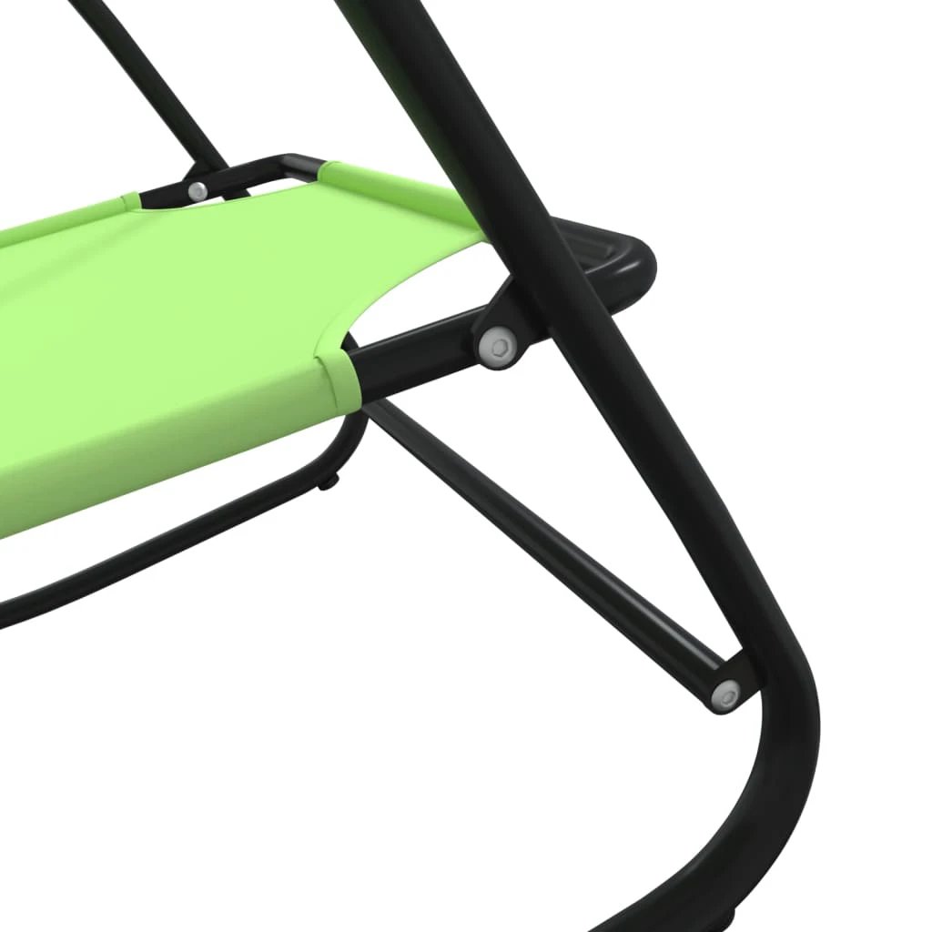 vidaXL Rocking Sun Lounger Black Steel and Textilene by vidaXL