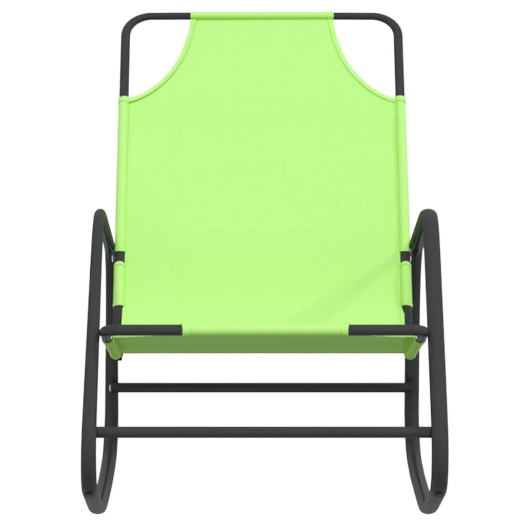 vidaXL Rocking Sun Lounger Black Steel and Textilene by vidaXL