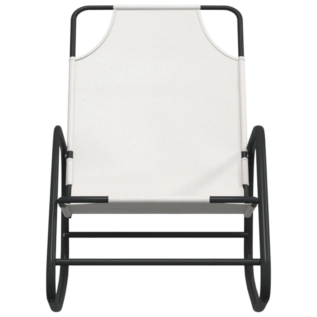 vidaXL Rocking Sun Lounger Black Steel and Textilene by vidaXL
