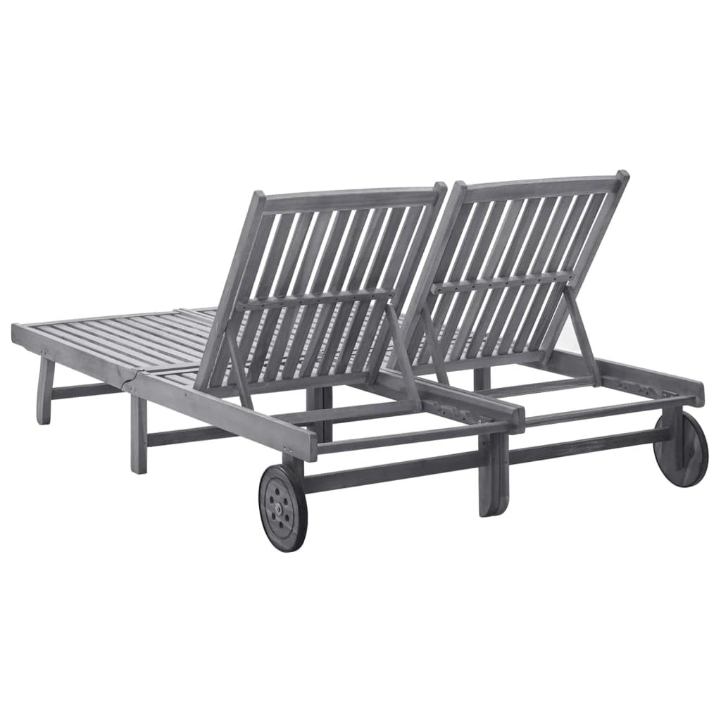 vidaXL Sun Lounger Solid Acacia Wood by vidaXL