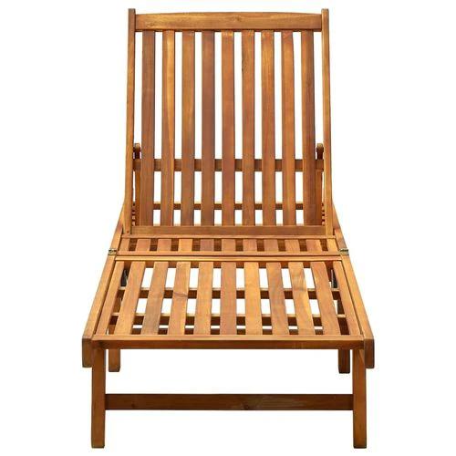 vidaXL Sun Lounger Solid Acacia Wood - Sun Lounger