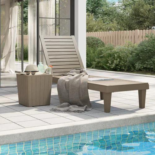 vidaXL Sun Lounger Black 155x58x83 cm Polypropylene by vidaXL