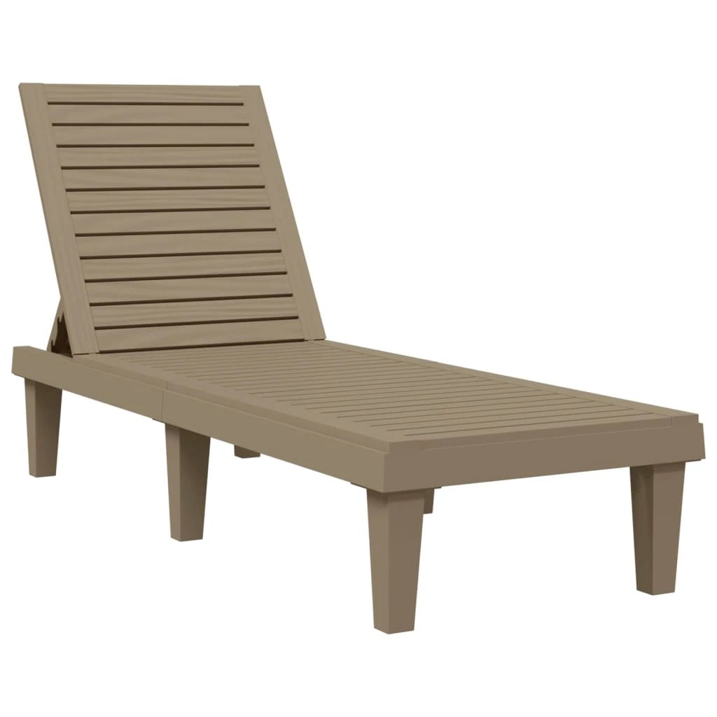vidaXL Sun Lounger Black 155x58x83 cm Polypropylene by vidaXL