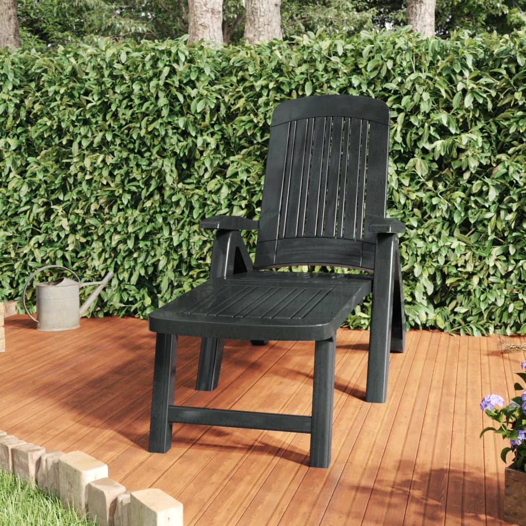 Folding Sun Lounger Polypropylene White by vidaXL