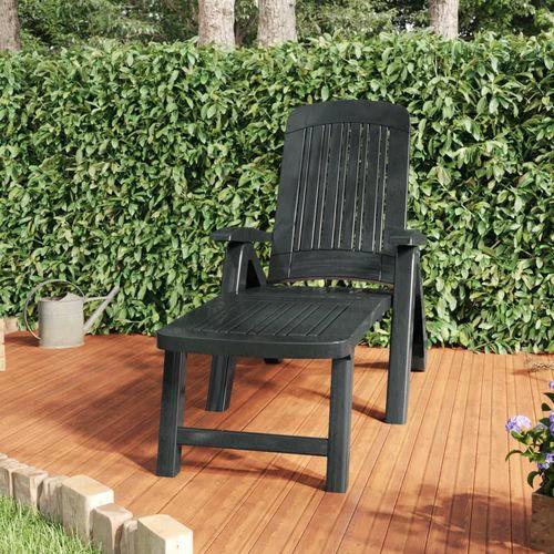 Folding Sun Lounger Polypropylene White by vidaXL