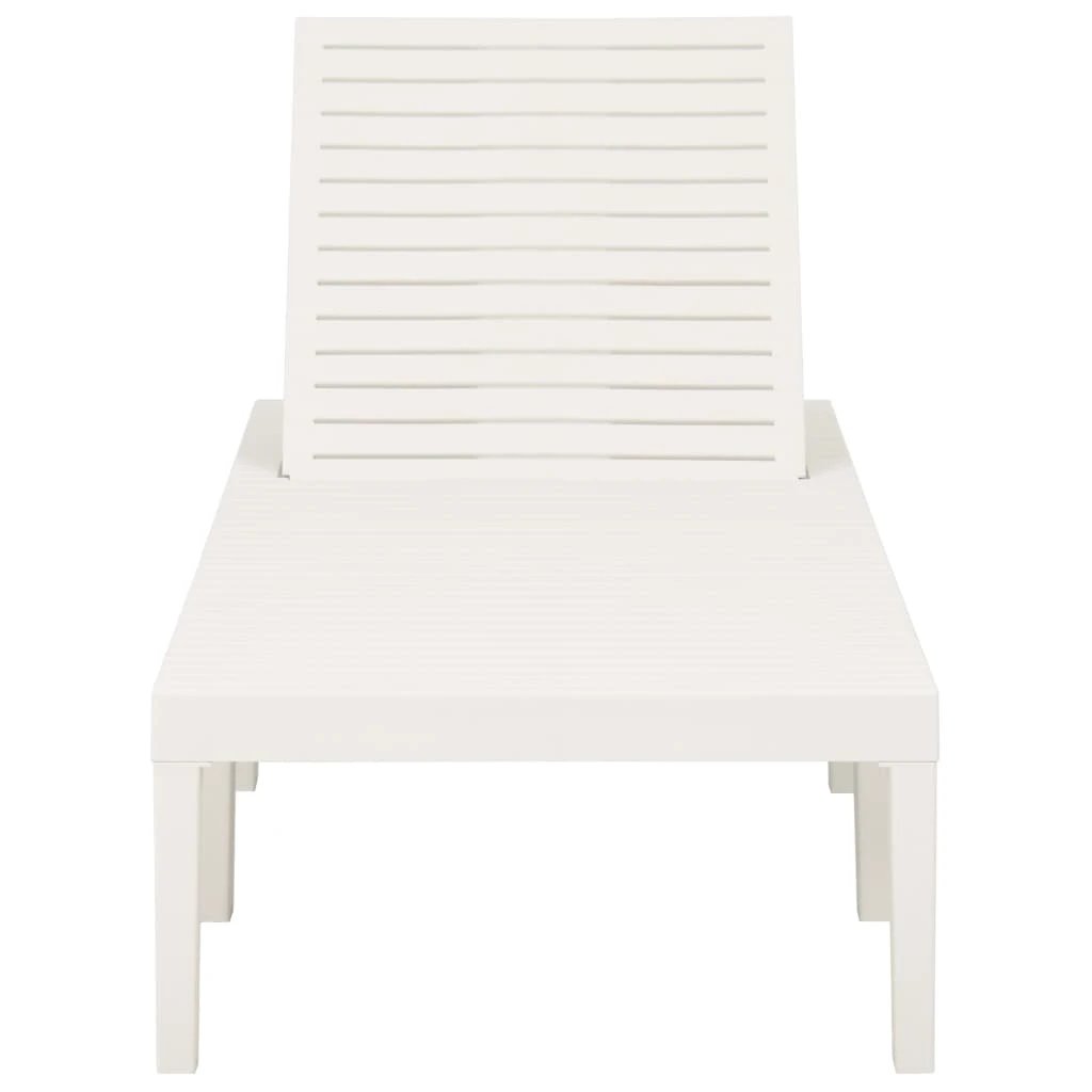 vidaXL Sun Lounger Plastic White - Sun Lounger