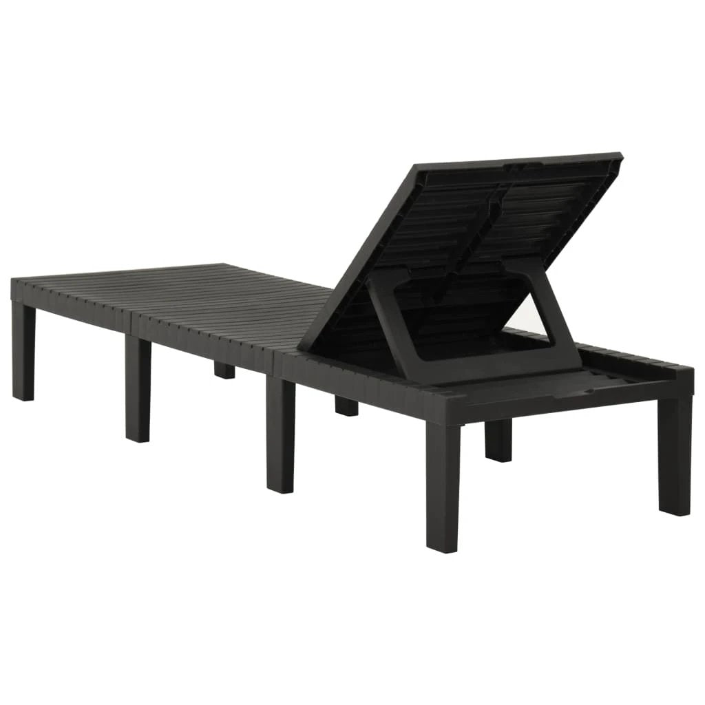vidaXL Sun Lounger Plastic White by vidaXL