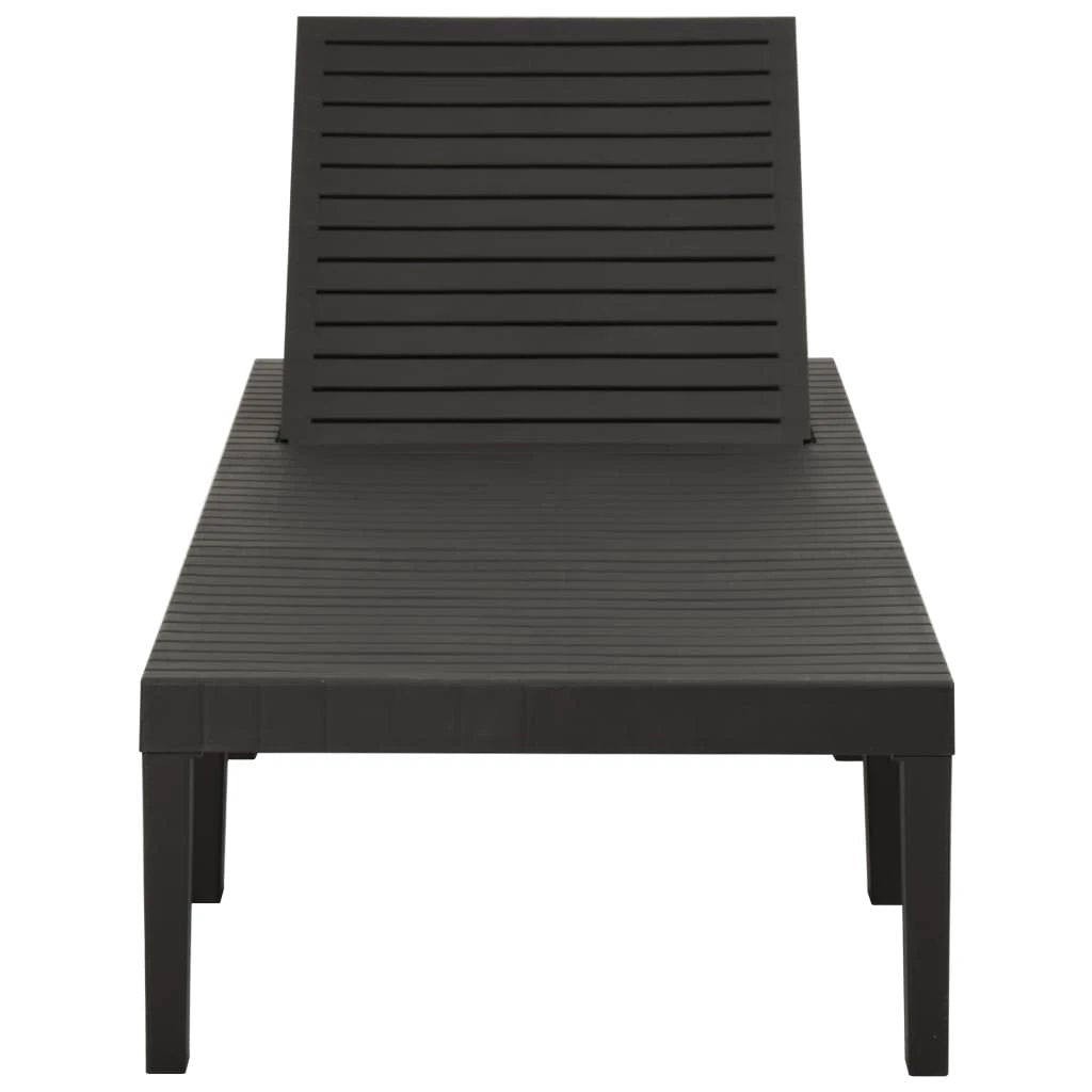 vidaXL Sun Lounger Plastic White by vidaXL