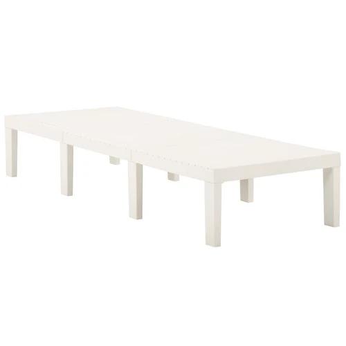 vidaXL Sun Lounger Plastic White - Sun Lounger