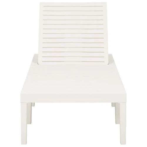 vidaXL Sun Lounger Plastic White - Sun Lounger