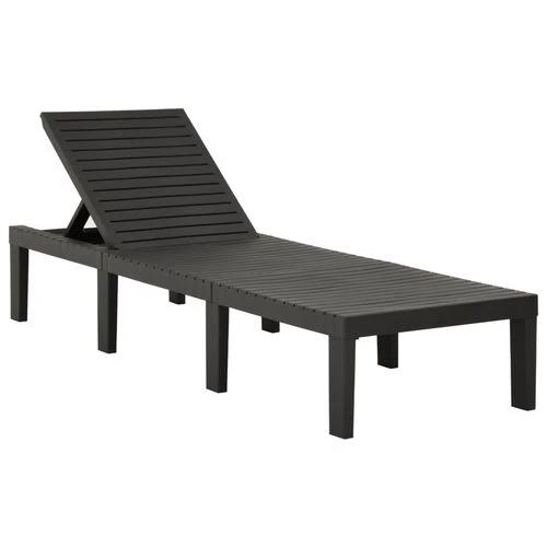 vidaXL Sun Lounger Plastic White - Sun Lounger