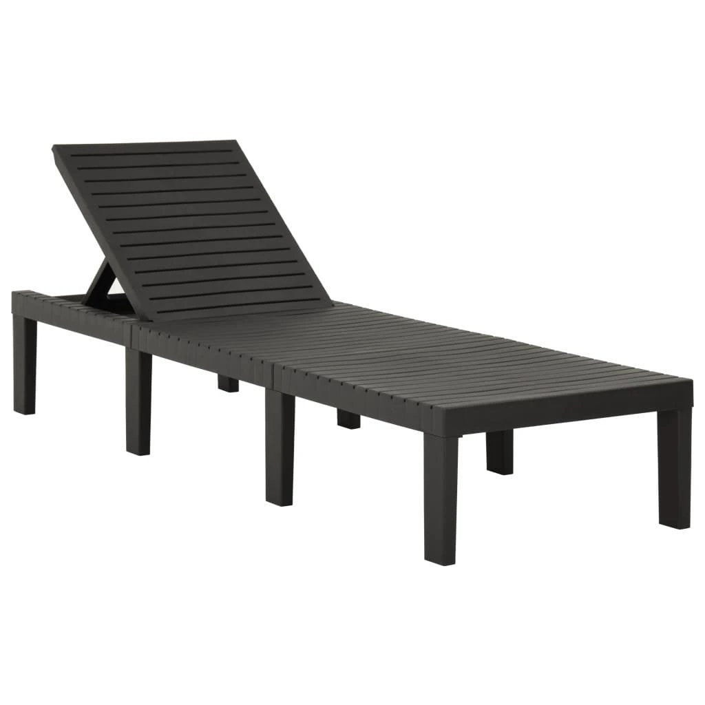 vidaXL Sun Lounger Plastic White by vidaXL