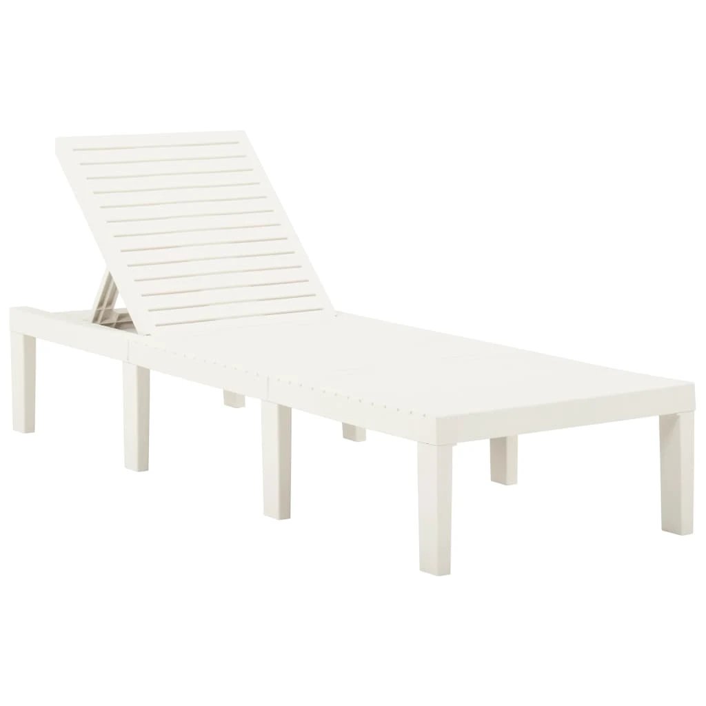 vidaXL Sun Lounger Plastic White - Sun Lounger