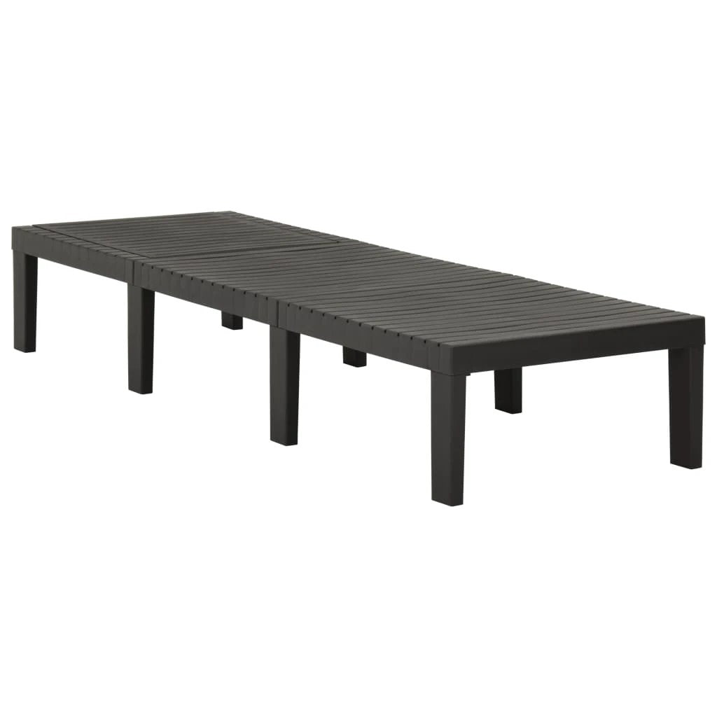 vidaXL Sun Lounger Plastic White by vidaXL