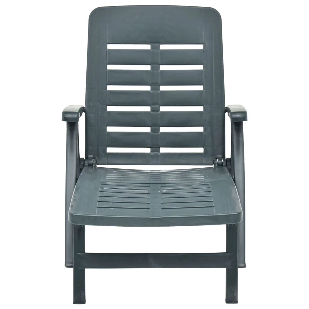 vidaXL Folding Sun Lounger Plastic White - Sun Lounger