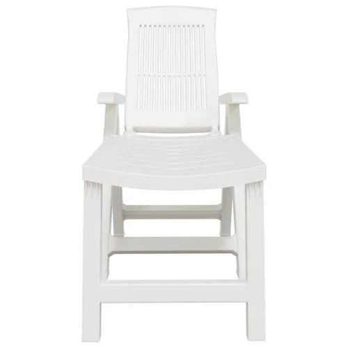 vidaXL Sun Lounger White Plastic - Sun Lounger