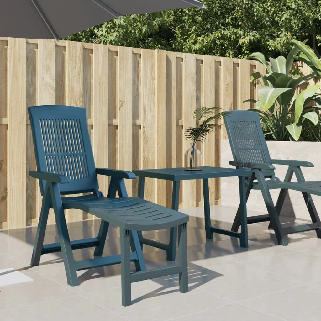 vidaXL Sun Lounger White Plastic by vidaXL