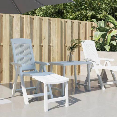 vidaXL Sun Lounger White Plastic - Sun Lounger