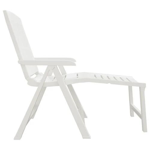 vidaXL Sun Lounger White Plastic - Sun Lounger