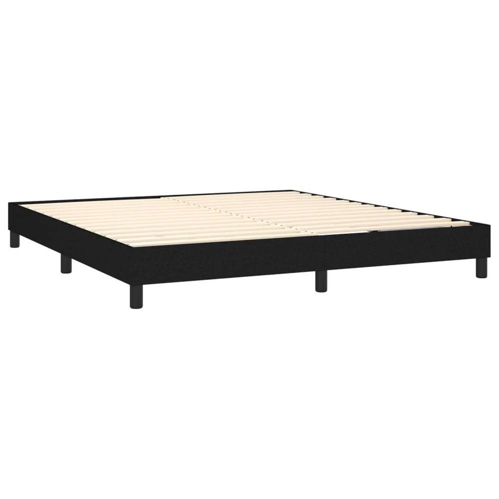 Bed Frame Black 180x200 cm vidaXL Super King Fabric by vidaXL