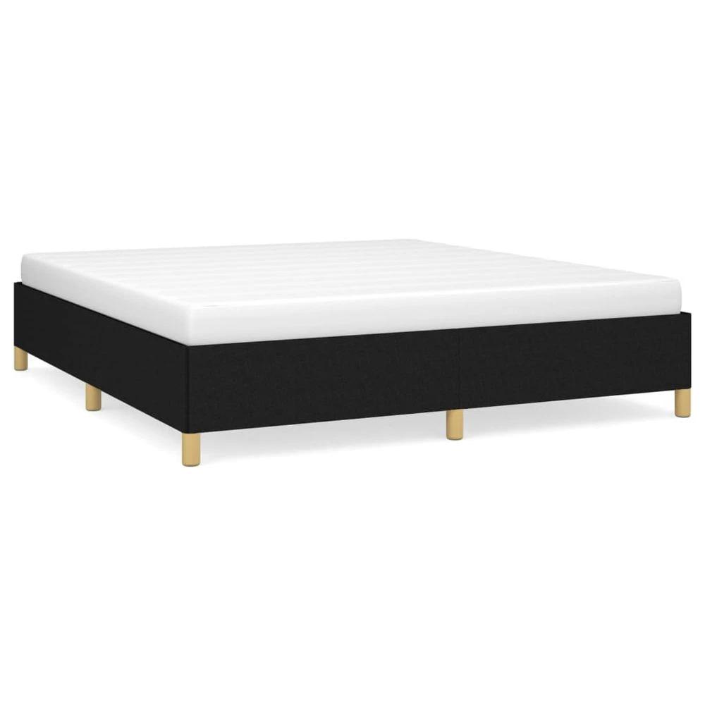 Bed Frame Black 180x200 cm vidaXL Super King Fabric by vidaXL