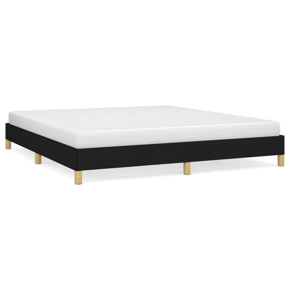 Bed Frame Black 180x200 cm vidaXL Super King Fabric by vidaXL