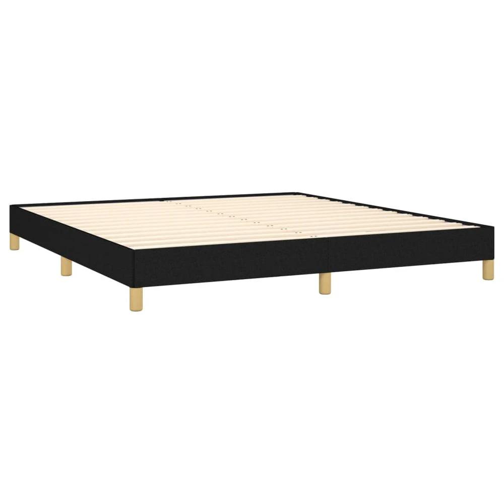 Bed Frame Black 180x200 cm vidaXL Super King Fabric by vidaXL
